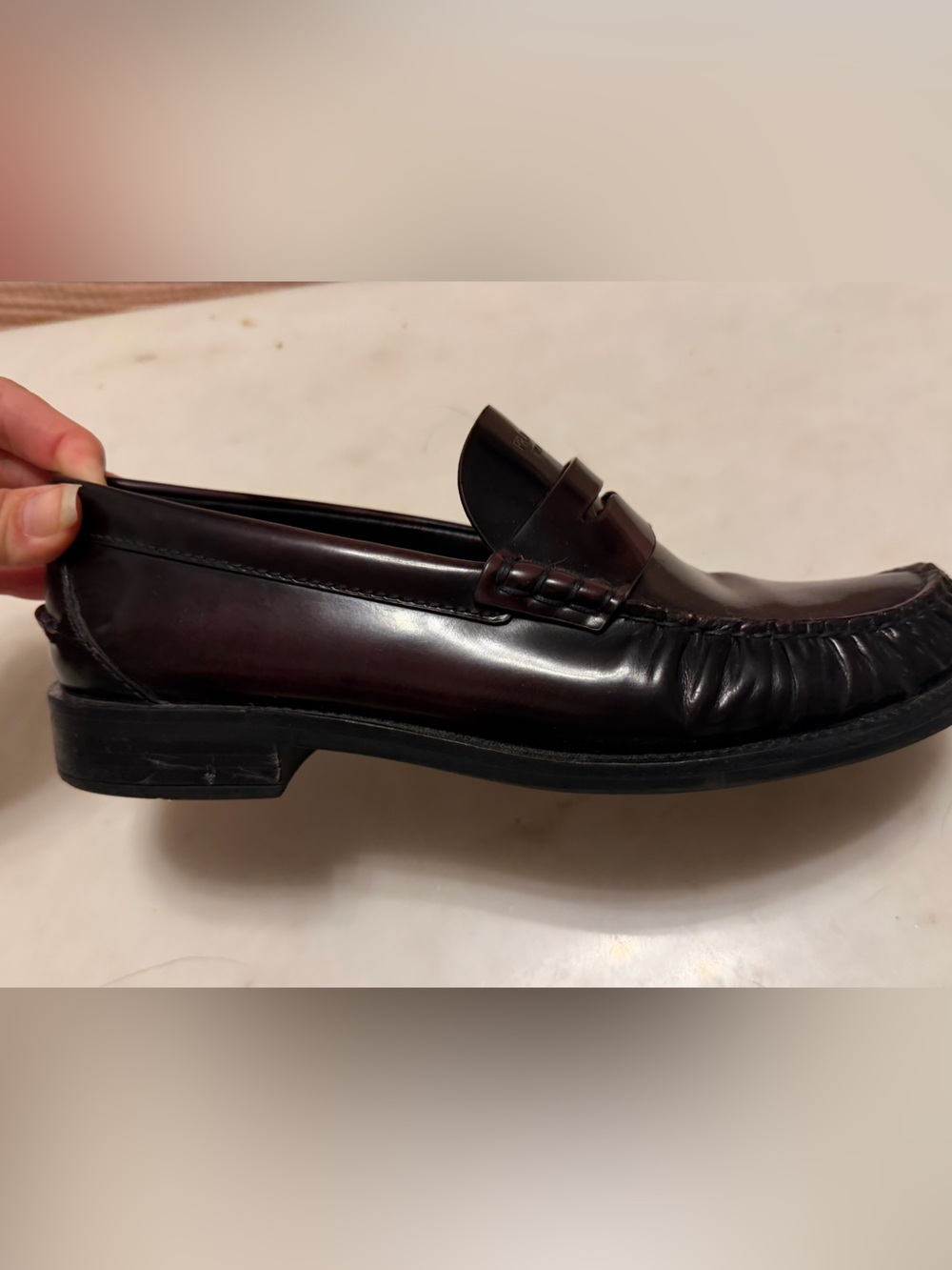Authentic Prada Ruched Toe Penny Loafer in 38 EU - Picture 7 of 8